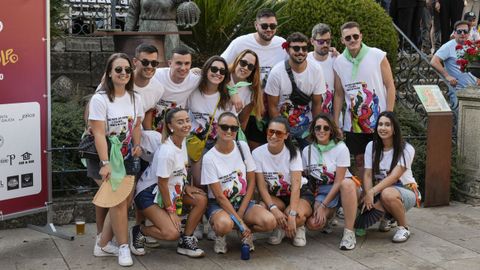 Las pandillas lucieron las camisetas que disearon para esta edicin de la Festa do Pulpo