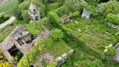 El antes y el despu�s de la iglesia de Santa Baia de Chac�n