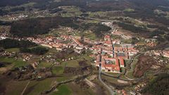 Vista a�rea de Bertamir�ns, uno de los municipios coru�eses que m�s habitantes ha ganado en los �ltimos a�os