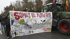 Una treintena de tractores parti� ya el lunes desde Le�n para llegar a la capital