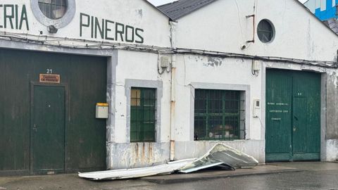 Destrozos por el temporal en Burela