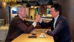 Alfonso Rueda y Borja Verea, candidato del PP a la alcald�a de Santiago