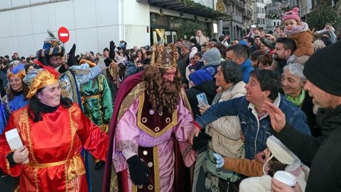 Cabalgata de Reyes Magos en Ribeira.