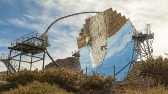 El telescopio LST-1 en el Observatorio del Roque de los Muchachos en La Palma
