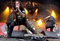 Fortu, cantante de Ob�s, durante una actuaci�n en Santiago en el 2011. 