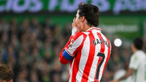 Gaspar Campos en el partido del Real Sporting de Gij�n