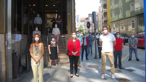El personal del edificio administrativo de la Xunta en Ourense realiz� el minuto de silencio