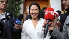 Keiko Fujimori, durante una comparecencia el mi�rcoles en Lima