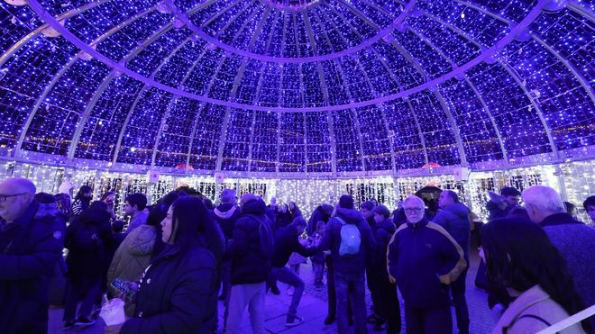 Imagen de archivo de la iluminacin de Navidad en A Corua