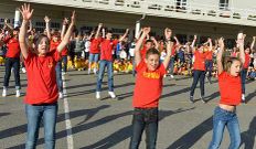 Festival de fin de curso en el colegio Sagrado Coraz�n, en Ribadeo.