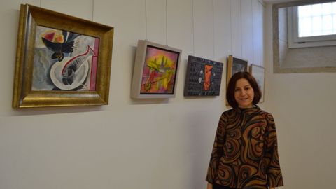 Obras que expusieron en O Vello C�rcere para obtener fondos para el programa Minerais contra o cancro