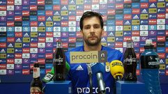 David Fern�ndez durante la rueda de prensa de esta ma�ana
