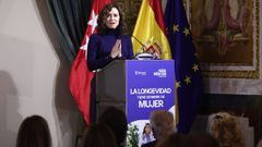 Isabel D�az Ayuso en un foro celebrado este martes en Madrid.