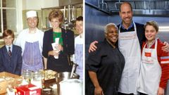 Diana y el pr�ncipe Guillermo, en diciembre de 1993; y Guillermo y el pr�ncipe Jorge, en el 2025