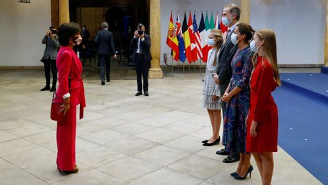 Audiencia de los reyes en el Hotel de la Reconquista durante los Premios Princesa 2020