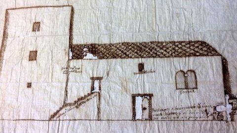 Un dibujo de la Torre de Quitapesares de principios del siglo XVII