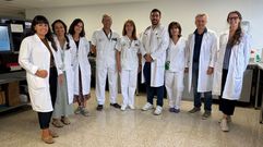 Foto de los profesionales de Hematologa y la farmacutica que llevan mieloma mltiple. 