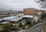 Vista de la Solana y del hotel Finisterre desde el mirador del jard�n de San Carlos. 