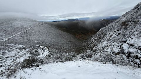 Nevada en la Devesa da Rogueira, en O Courel.