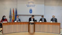 Los tres rectores comparecieron este jueves en la comisi�n para la reactivaci�n econ�mica de Galicia creada en el Parlamento
