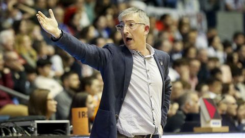 Moncho Fern�ndez, en un partido con el Obradoiro en Sar