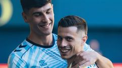 Yoel Lago y Alfon Gonz�lez, antes del Villarreal-Celta.