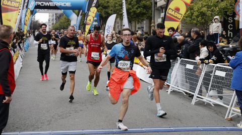 La emoci�n de la llegada a meta.