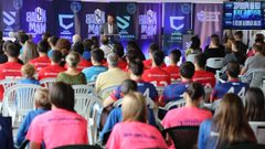 Imagen de la presentación ayer de las finales de la Copa y Supercopa de Galicia de Balonmano en Vilagarcía de Arousa
