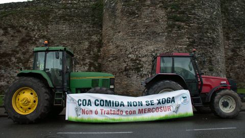 Los tractores gallegos salieron a la calle�la semana pasada, pero no hay previsi�n de que vuelvan a hacerlo esta