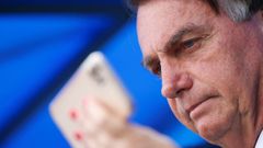 El presidente de Brasil, Jair Bolsonaro, tras oficializar su afiliacin al Partido Liberal.