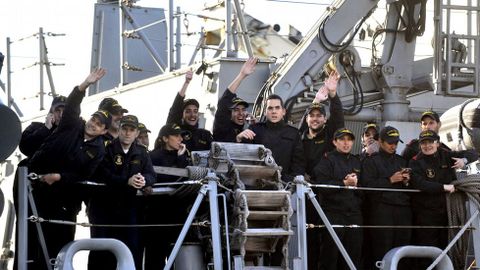 Llegada de la F-101 a Ferrol tras un despliegue con la OTAN el pasado a�o