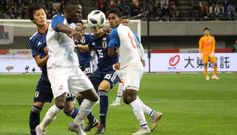 Yoel Barcenas Japon Panama.B�rcenas, durante el amistoso frente a Jap�n