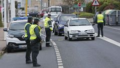 Control el pasado lunes, a la altura de Bueu