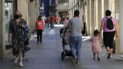 Ambiente en el centro de la ciudad de Lugo, que cuenta con 292 casos