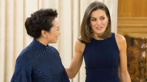 Recibimiento anoche en el palacio de la Zarzuela