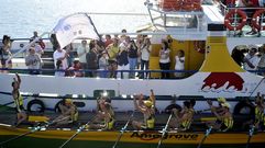 Amegrove ondea la bandera de Reganosa en Mugardos