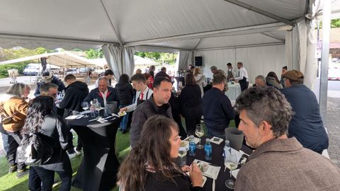Carpa en la que se desarrollaron el maridaje y la cata del jurado popular