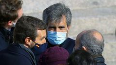 El presidente del Consejo General del Poder Judicial, Carlos Lesmes, junto con el l�der del PP, Pablo Casado, y el ministro de Justicia, Juan Carlos Campo, en el reciente aniversario de la Constituci�n 