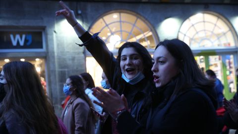 La manifestacin se desarroll en un ambiente reivindicativo y festivo.