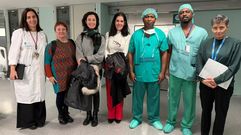 Chipa y Quiticua, con representantes del CHUO y de la Fundaci�n CSAI.