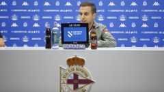 Borja Jim�nez, en su comparecencia tras la no disputa del partido contra el Extremadura