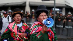 Protestas en Lima (Per�) por la detenci�n del expresidente Pedro Castillo