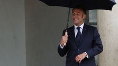 El presidente de Francia, Emmanuel Macron, en el Palacio del Elseo este jueves.