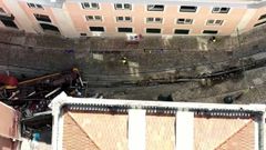 Imagen desde el aire del lugar del accidente en Lisboa