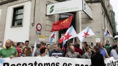Foto de archivo de una protesta de la CIG ante la Seguridad Social