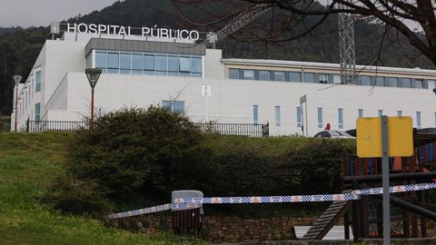 Parte del exterior del Hospital da Maria, situado en Burela, en imagen de archivo