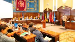 Imagen de archivo de una reuni�n plenaria del Consejo Escolar del Estado en el 2018