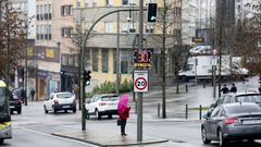 Imagen de la confluencia entre Concheiros y las avenidas de Lugo y Rodr�guez de Viguri, donde estuvo colocado el radar
