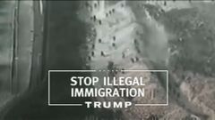 Trump usa im�genes del salto a la valla de Melilla simulando la frontera entre M�xico y EE.UU.