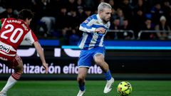 David Mella, en el partido contra el Granada